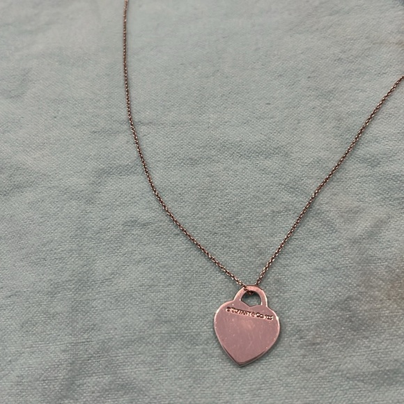 Tiffany script pendant and silver chain (16”) - Picture 9 of 10